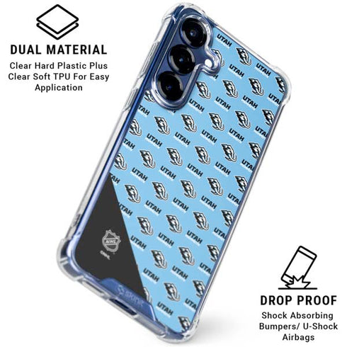 NHL Utah Mammoth Logo Pattern Galaxy S25 Clear Case